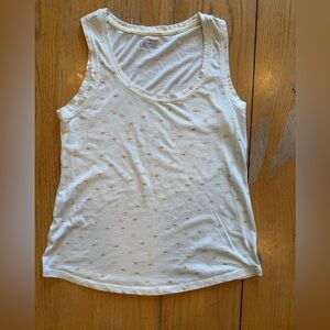 Eddie Bauer White Tank Top with Sun Pattern
